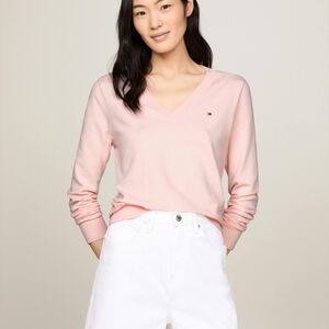 Tommy Hilfiger Light Pink V-Neck Top